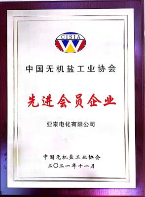 中國(guó)無機(jī)鹽工業(yè)協(xié)會(huì)先進(jìn)會(huì)員單位